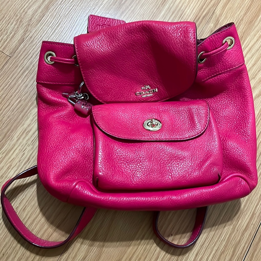 Coach backpack and keychain